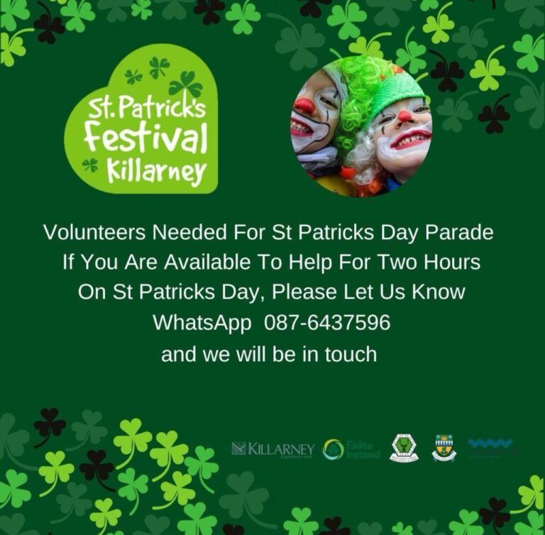Looking for volunteers to help during the St. Patrick’s Day parade